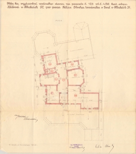 Felixe Blocha Villa - Adalbert Pazdirek-Coreno, documentation for the construction of Felix Bloch's villa from 1925, attic