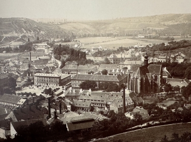 Felixe Blocha Villa - View of Old Brno at the end of the 19th century capturing the E. Bloch et Söhne factory on Rybářská Street - foto: Archiv města Brna