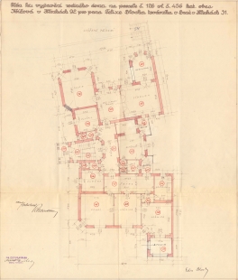 Felixe Blocha Villa - Adalbert Pazdirek-Coreno, documentation for the construction of Felix Bloch's villa from 1925, ground floor