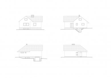 Přestavba rodinného domu v Ostrovačicích - Pohledy - původní stav - foto: INK ARC