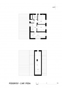 Abertamy - Půdorys 2NP a půdy