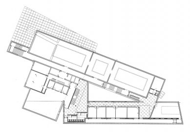 Centrum soudobého galicijského uměni - Půdorys patra - foto: Álvaro Siza