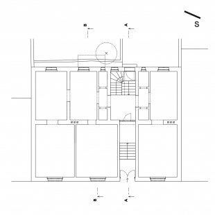 Dům lékárníka - Půdorys 1.np - původní stav - foto: Matěj Šebek, Martin Petřík