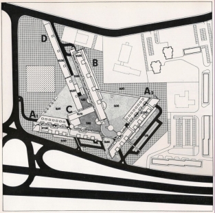 Obytný soubor Monte Amiata - Situace - foto: Archivio Carlo Aymonino, Roma