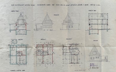 Nájemní dům Julia Grubera - Emmerich Horvát, dokumentace ke stavbě letní domu Dr. Janků ve Vranově u Brna, 1936 - foto: rodinný archiv majitelů domu