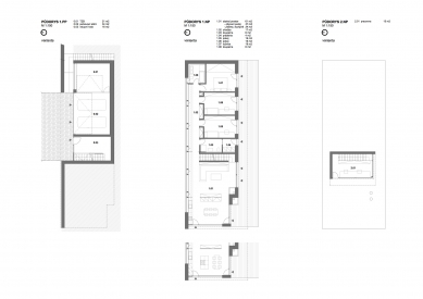 Vila v Písku - Půdorysy - foto: STA, projektový ateliér, s.r.o.