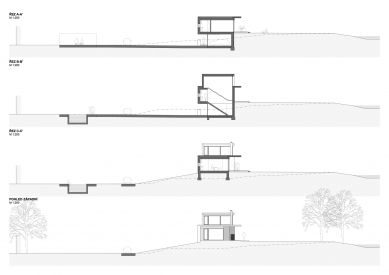 Vila v Písku - Řezy - foto: STA, projektový ateliér, s.r.o.