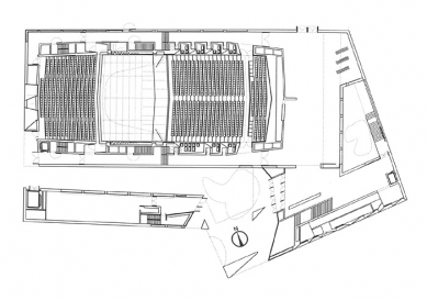Městské auditorium León - Půdorys přízemí - foto: © Mansilla + Tuñón Arquitectos