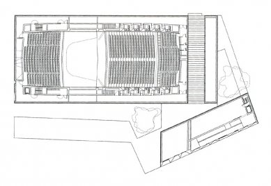 Městské auditorium León - Půdorys patra - foto: © Mansilla + Tuñón Arquitectos