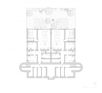 Villa Vinohrady - Půdorys přízemí - foto: Papundekl architekti