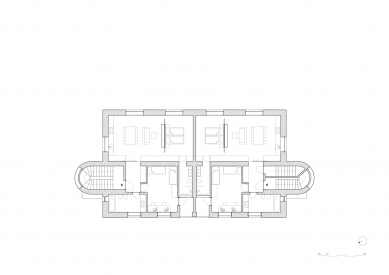 Villa Vinohrady - Půdorys 2.np - foto: Papundekl architekti