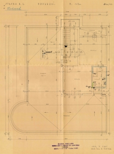 Rodinný dům Richarda a Grete Löwy - Hans Haas, Max Tintner, dokumentace ke stavbě domu Richarda Löwy z roku 1936, podkroví - foto: BVK