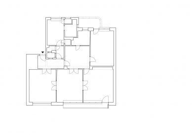 Rekonstrukce bytu pro architekta - Půdorys bytu - původní stav - foto: SENAA architekti