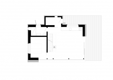 Chata v Posázaví - Půdorys 1.np - foto: SPORADICAL architektonická kancelář