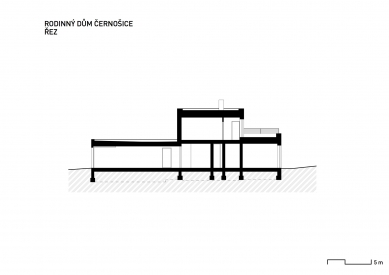 Rodinný dům Černošice - Řez - foto: OK PLAN ARCHITECTS, s.r.o.