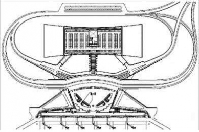 Letiste La Sondika - Groundfloor plan - foto: Drawing courtesy of Santiago Calatrava