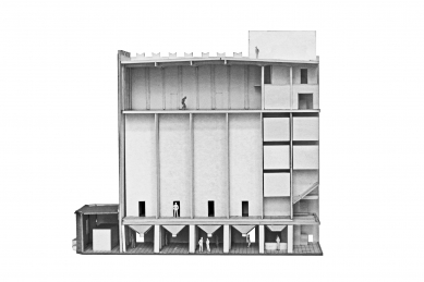 Adaptation of the grain silo in the Winternitz Automatic Mills - Řezopohled - foto: Prokš Přikryl architekti