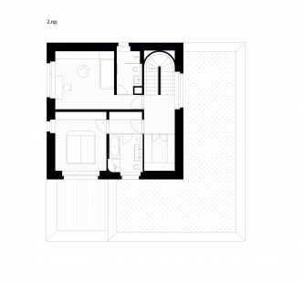 Rodinný dům v Olešku - Půdorys 2NP