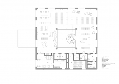 Městská knihovna Petřiny - Půdorys 2.np - foto: monom