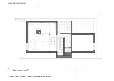 Na Větru - Půdorys podkroví - foto: A1Architects