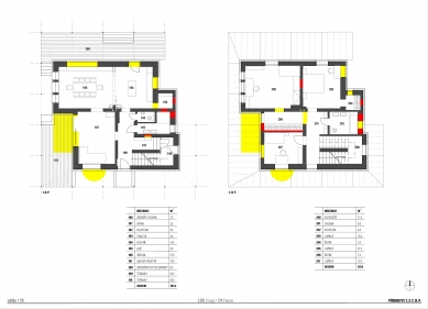 Rekonstrukce domu v Bořislavi - Půdorysy