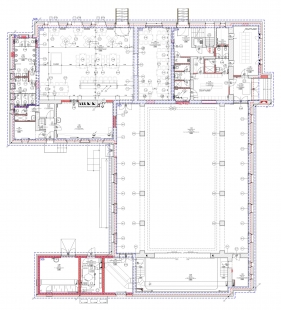 Rekonstrukce Lidového domu Zaječov - Půdorys přízemí - návrh - foto: IO Studio