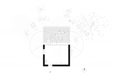 Garden Pavilion - <!DOCTYPE html>
<html>
<head>
    <title>Floor Plan</title>
</head>
<body>
    <h1>Ground Floor Plan</h1>
</body>
</html> - foto: BYRÓ architekti