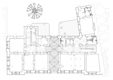 Extensions and Reconstruction of The New Provostry - Půdorys 1NP