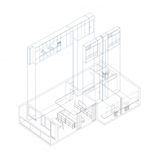 Mlékárenská Apartment - <translation>Axonometry</translation>