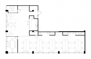 Interior of the Lundegaard office - Floor plan - foto: dkarchitekti, s.r.o.