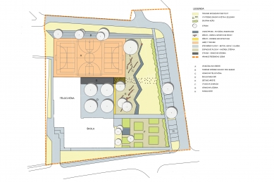 Zahrada mateřské a základní školy ve Viganticích - Situace - foto: henkai architekti