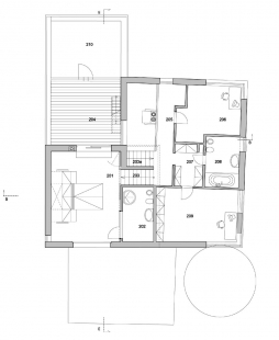 Rodinný dům v Brně - Půdorys 2NP - foto: &copy Architektonická kancelář Burian - Křivinka