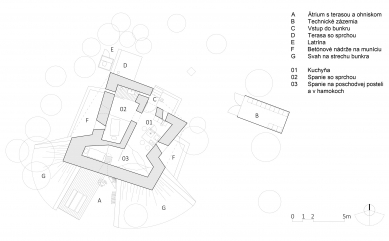 Bunker B-S 10 - Půdorys - foto: TOITO architekti