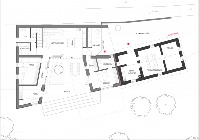 Extension of a family house Vizovice - Floor plan - foto: Gábor architekti