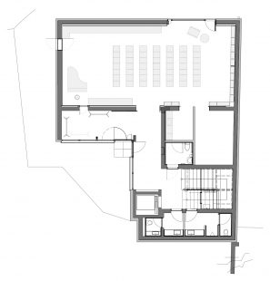 Obecní knihovna Ostopovice - Půdorys přízemí - foto: TRANSAT architekti