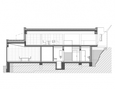 Municipal library Ostopovice - Řez - foto: TRANSAT architekti