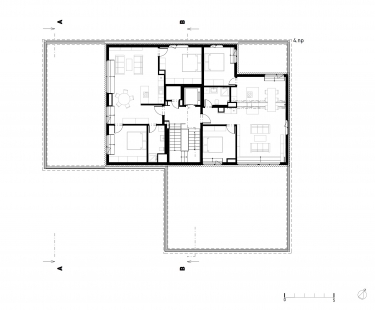 Multifunctional house Green Lime tree - Půdorys 4.np - foto: Atrium Architekti