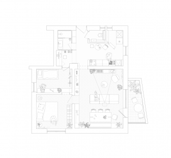 Interior of the apartment Ružová Dolina - Floor plan