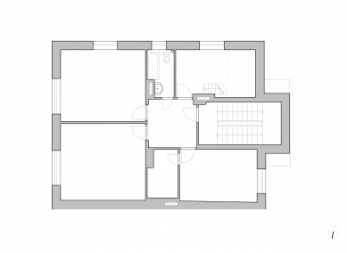 Reconstruction of an apartment Prague–Břevnov - Floor plan – original state