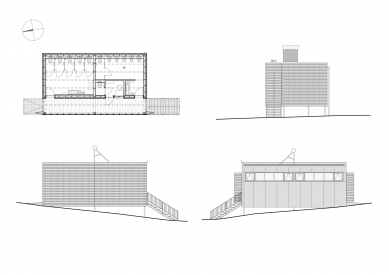 Zázemí přehrady 'U Hráze' a 'U Základny' - WC U Základny - foto: Prokš Přikryl architekti