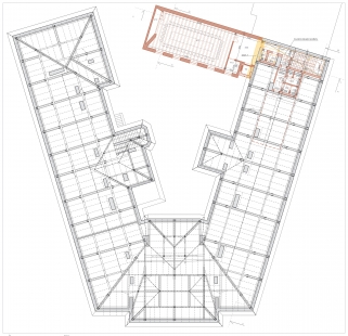 Construction and Reconstruction of the Faculty of Philosophy of the University of Hradec Králové - Floor plan 4th floor