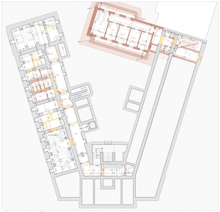 Construction and Reconstruction of the Faculty of Philosophy of the University of Hradec Králové - Floor plan 1st basement