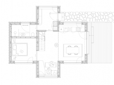 Domek v Jizerkách - Půdorys přízemí - foto: FACHA architekti 