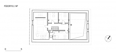 Kamenný dům na Šumavě - Půdorys 2.np - foto: ARCHPORT