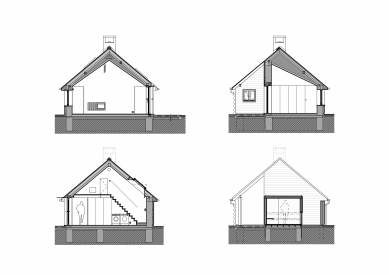 Rodinný dům v Kotelicích - Příčné řezy