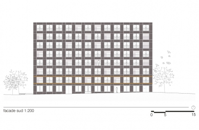 Dům se 40 byty - Jižní pohled - foto: LAN Architecture