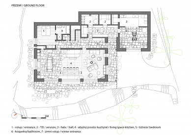 Wunderbaude - Půdorys přízemí - foto: A1Architects