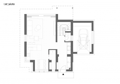 Extension of the house in Šestajovice - Floor plan 1st floor – current state