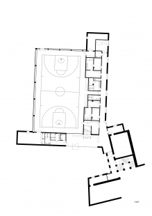 Gym ZŠ Drahotuše - Floor plan 1st floor - foto: Studio PAB