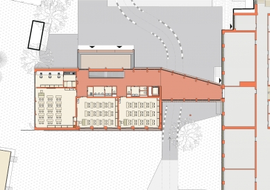 Přístavba základní a mateřské školy ve Studenci - Půdorys 2NP